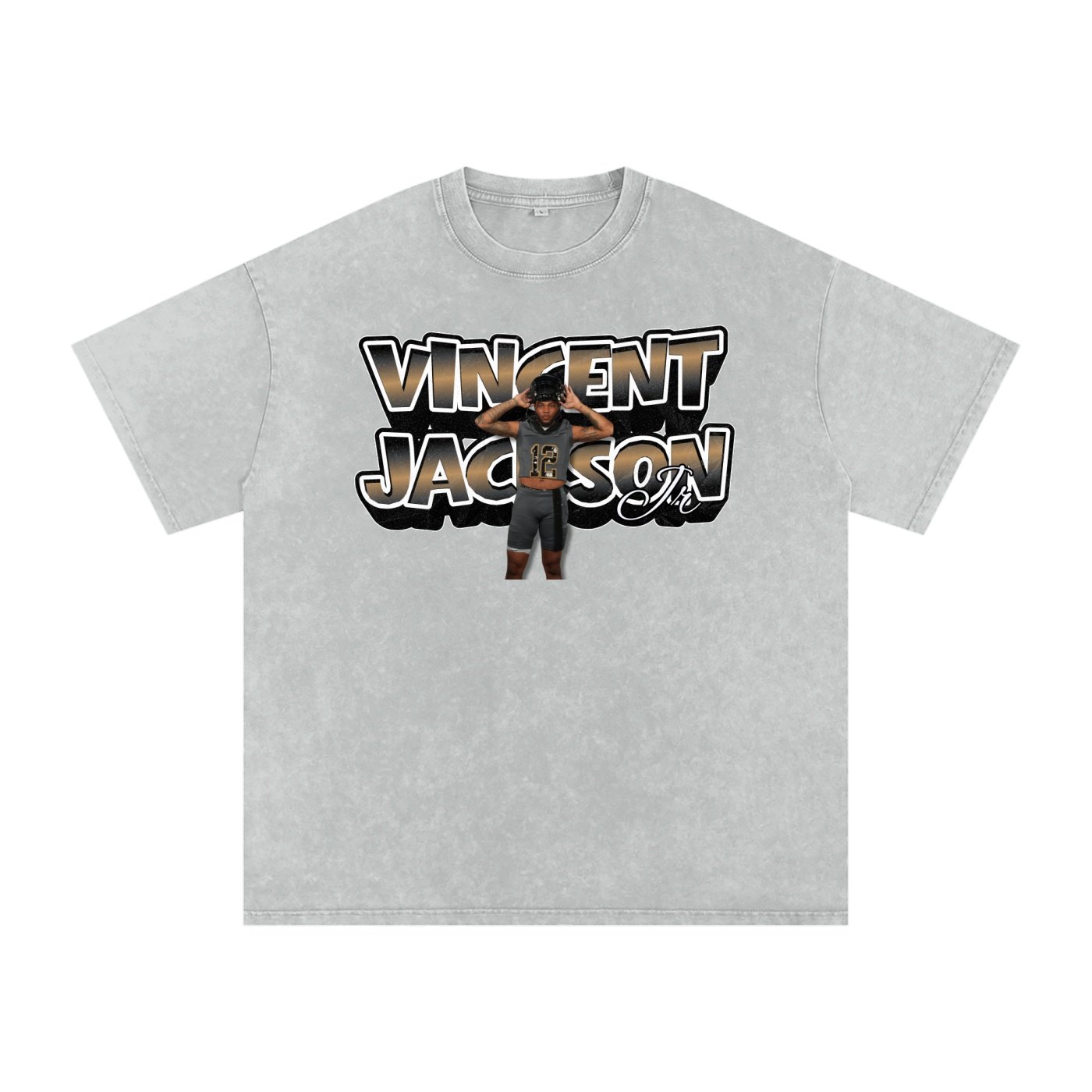 Vincent Jackson Jr Snow Washed Oversized TEE - Image 3