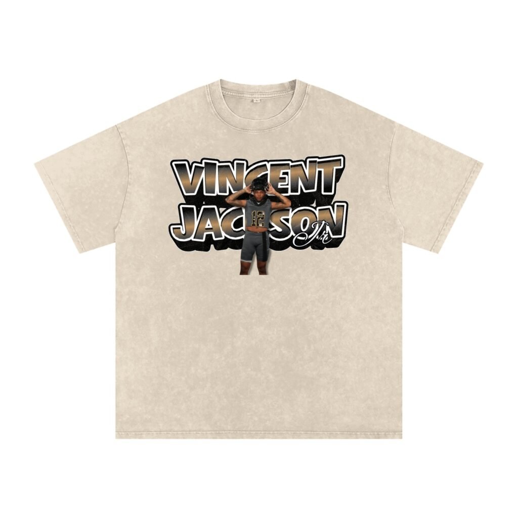 Vincent Jackson Jr Snow Washed Oversized TEE