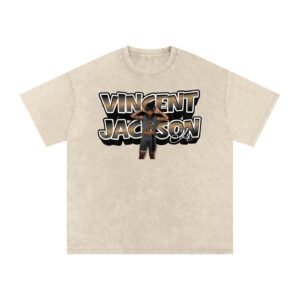 Vincent Jackson Jr Snow Washed Oversized TEE - Image 2