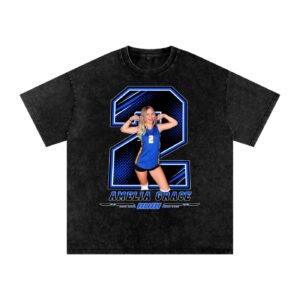 Amelia Grace Snow Washed Oversized TEE - Image 1