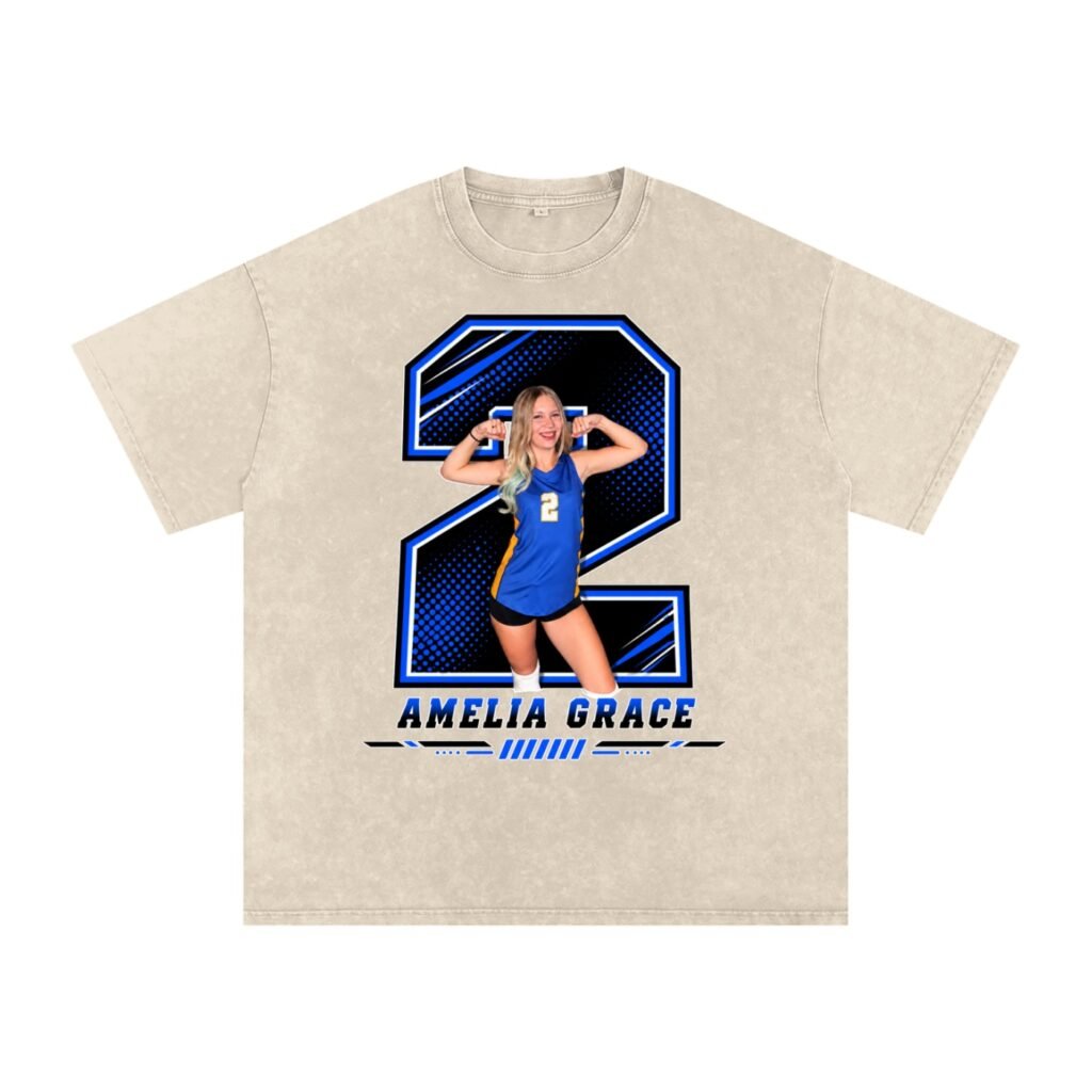 Amelia Grace Snow Washed Oversized TEE