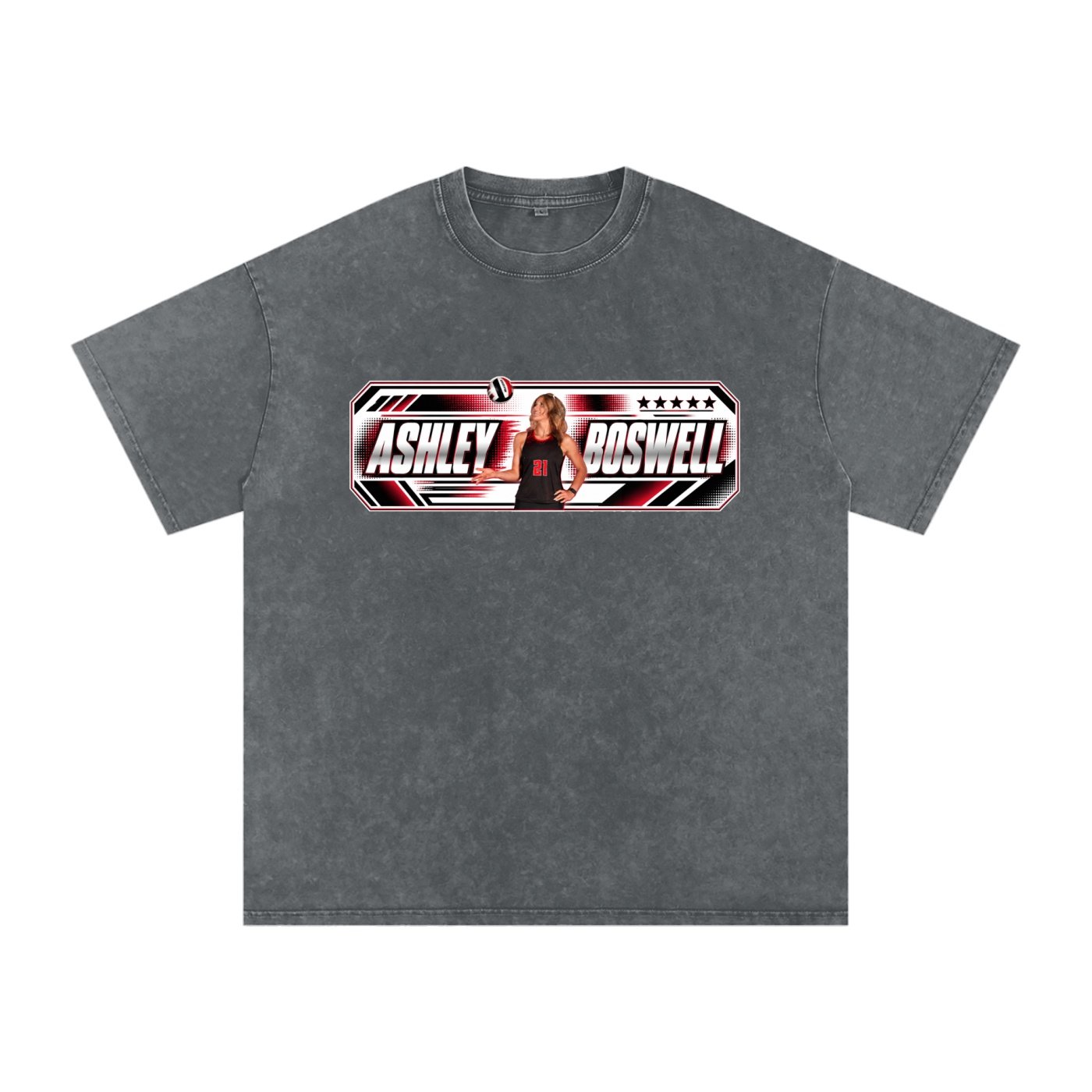 Ashley Boswell Snow Washed Oversized TEE - Image 4
