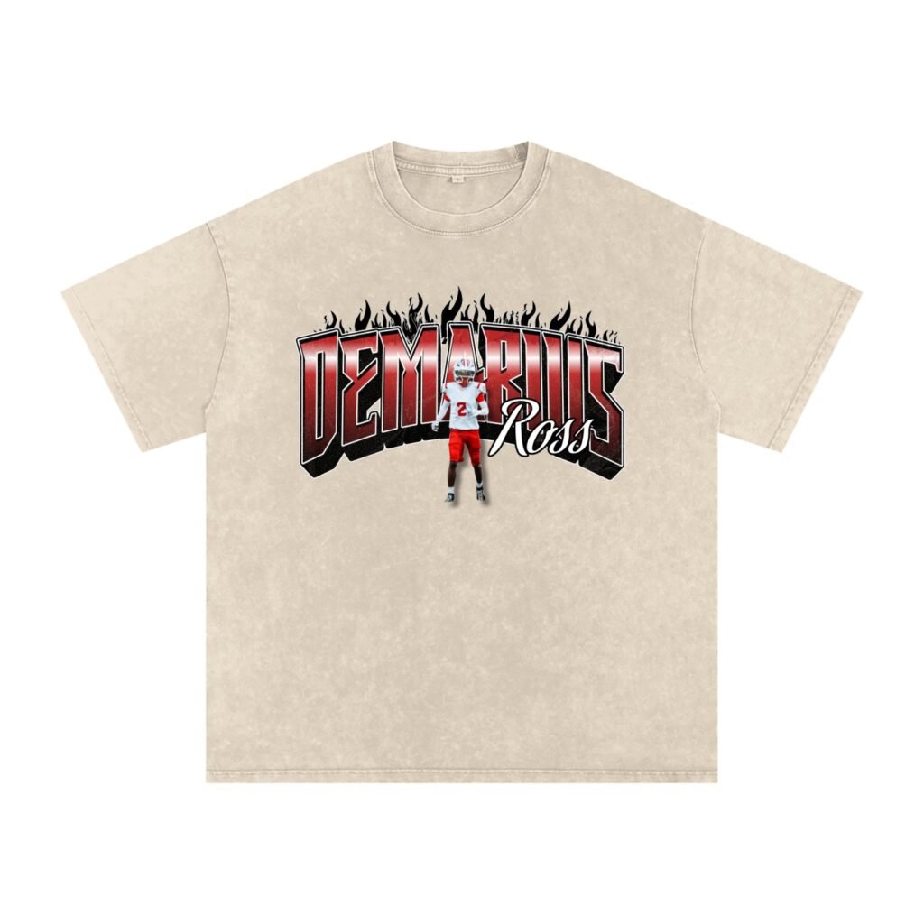 Demarius Ross Snow Washed Oversized TEE