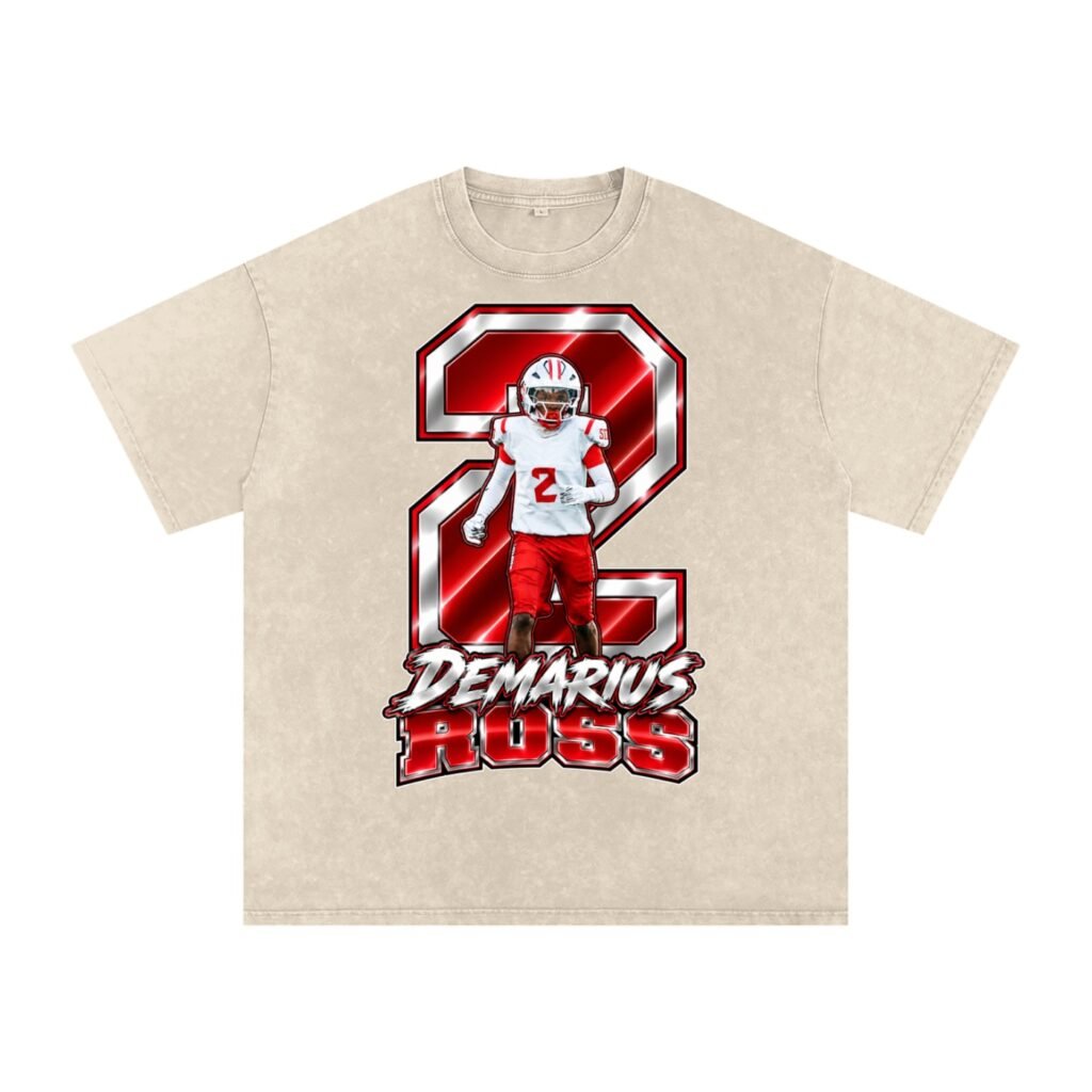 Demarius Ross Snow Washed Oversized TEE