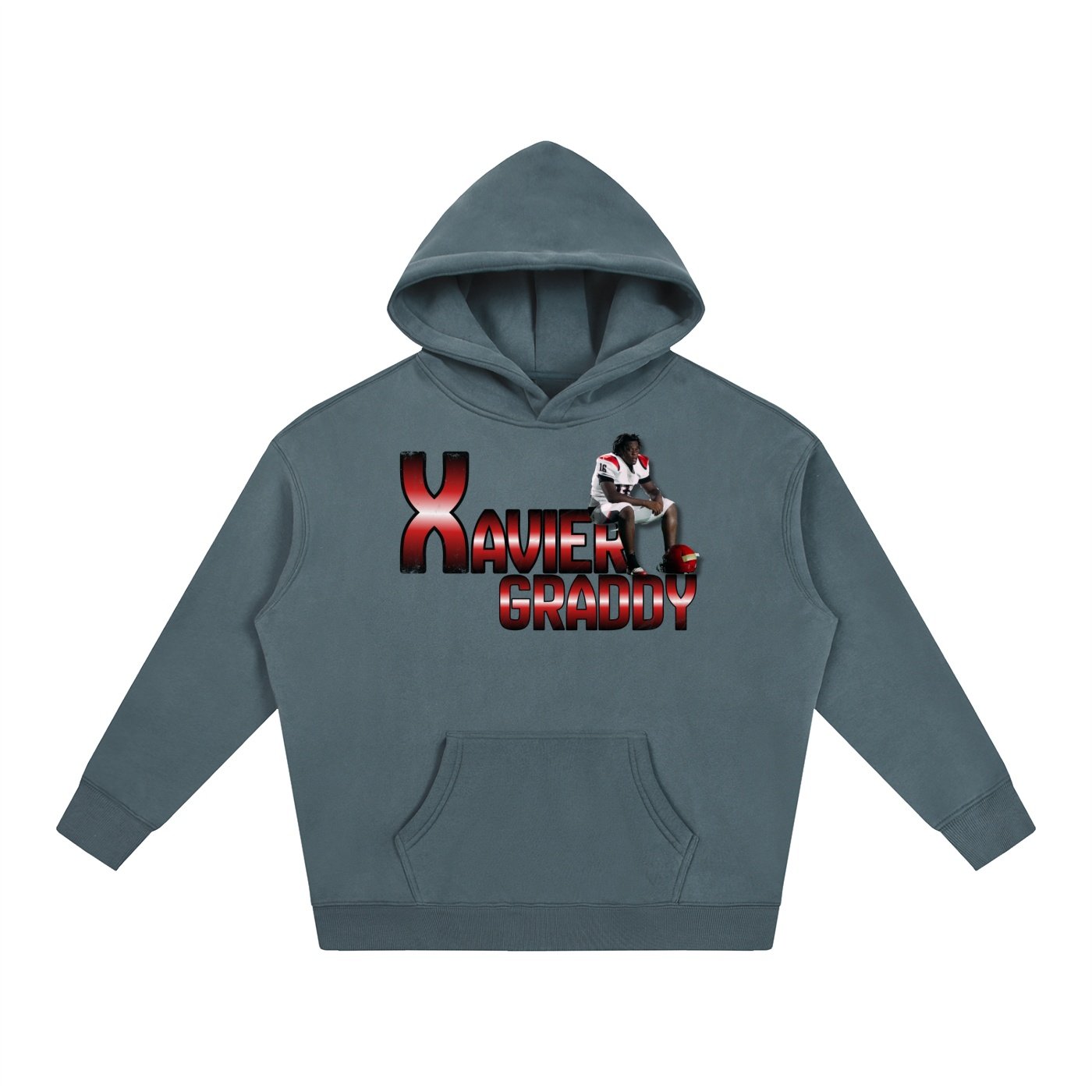 Xavier graddy  Oversize Fleeced Hoodie - Image 4
