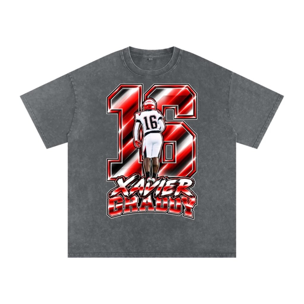 Xavier graddy Snow Washed Oversized TEE