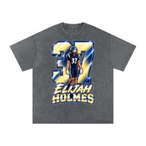 Elijah holmes Snow Washed Oversized TEE - Image 4