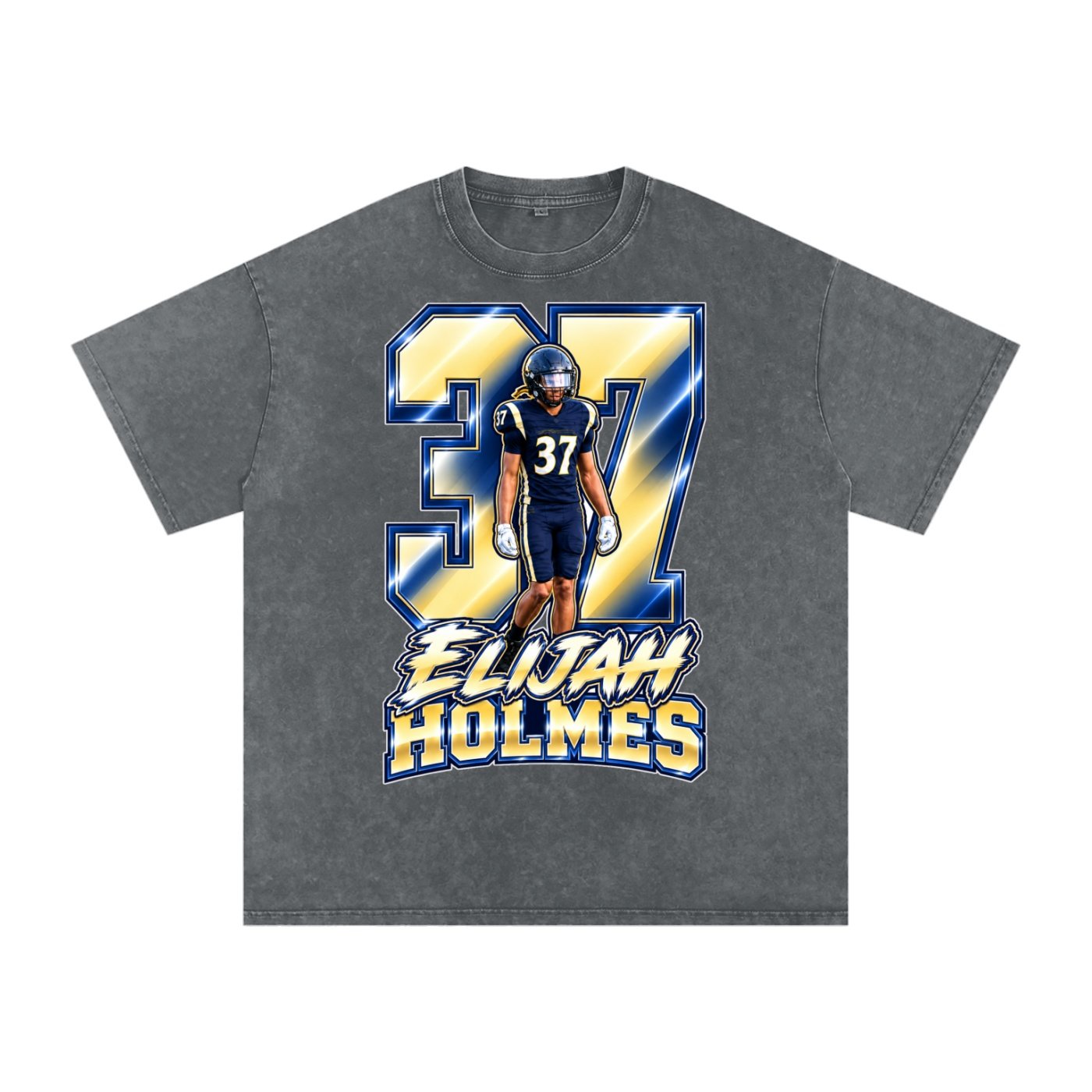Elijah holmes Snow Washed Oversized TEE - Image 4