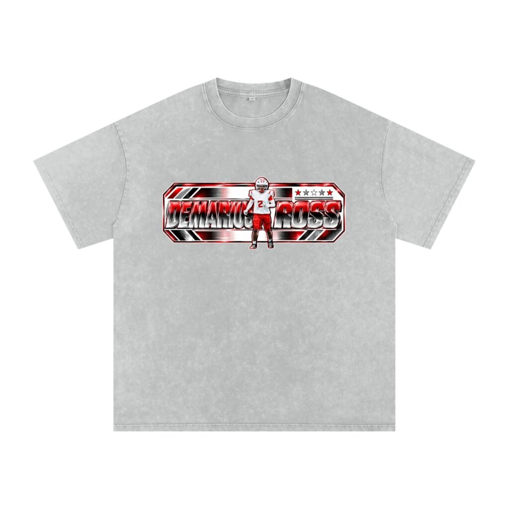 Demarius Ross Snow Washed Oversized TEE