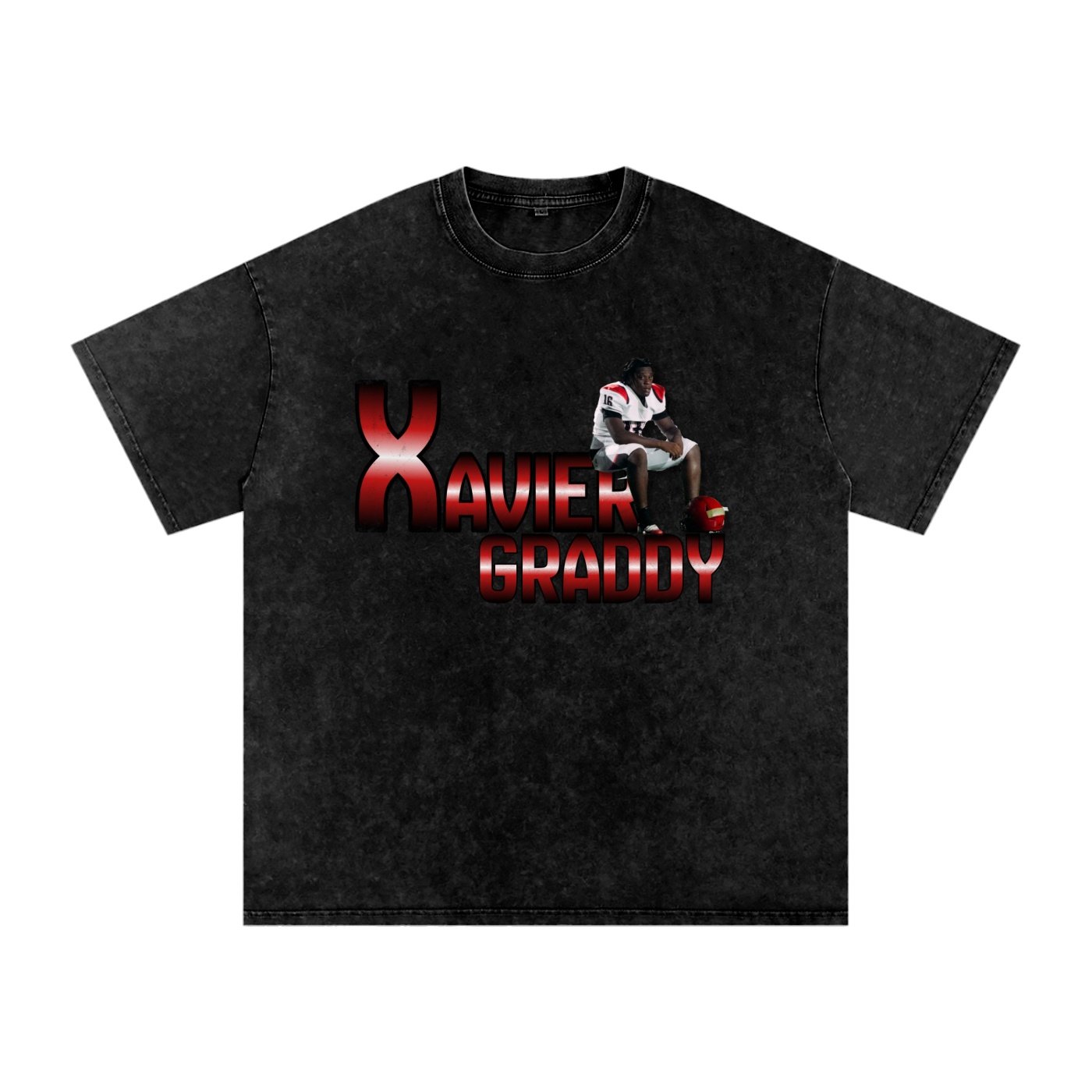 Xavier graddy Snow Washed Oversized TEE - Image 1