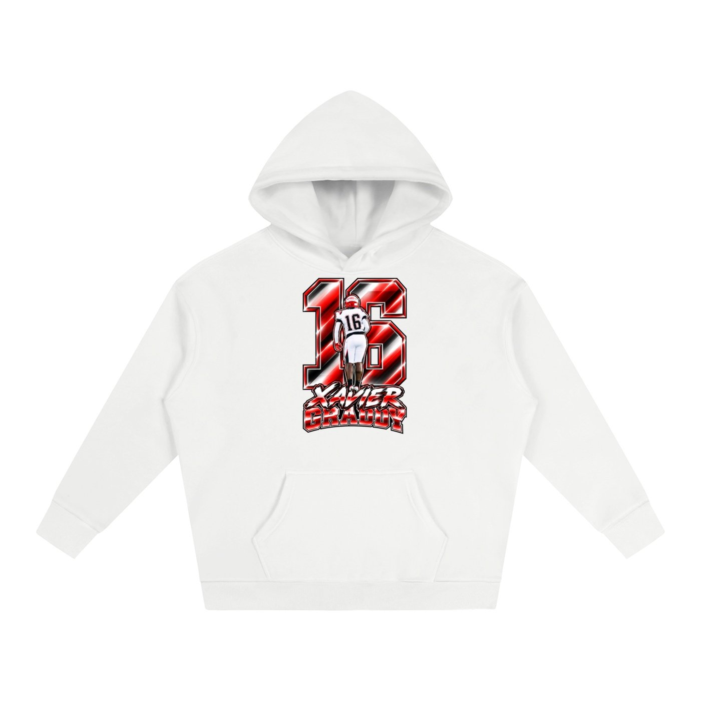Xavier graddy  Oversize Fleeced Hoodie - Image 2
