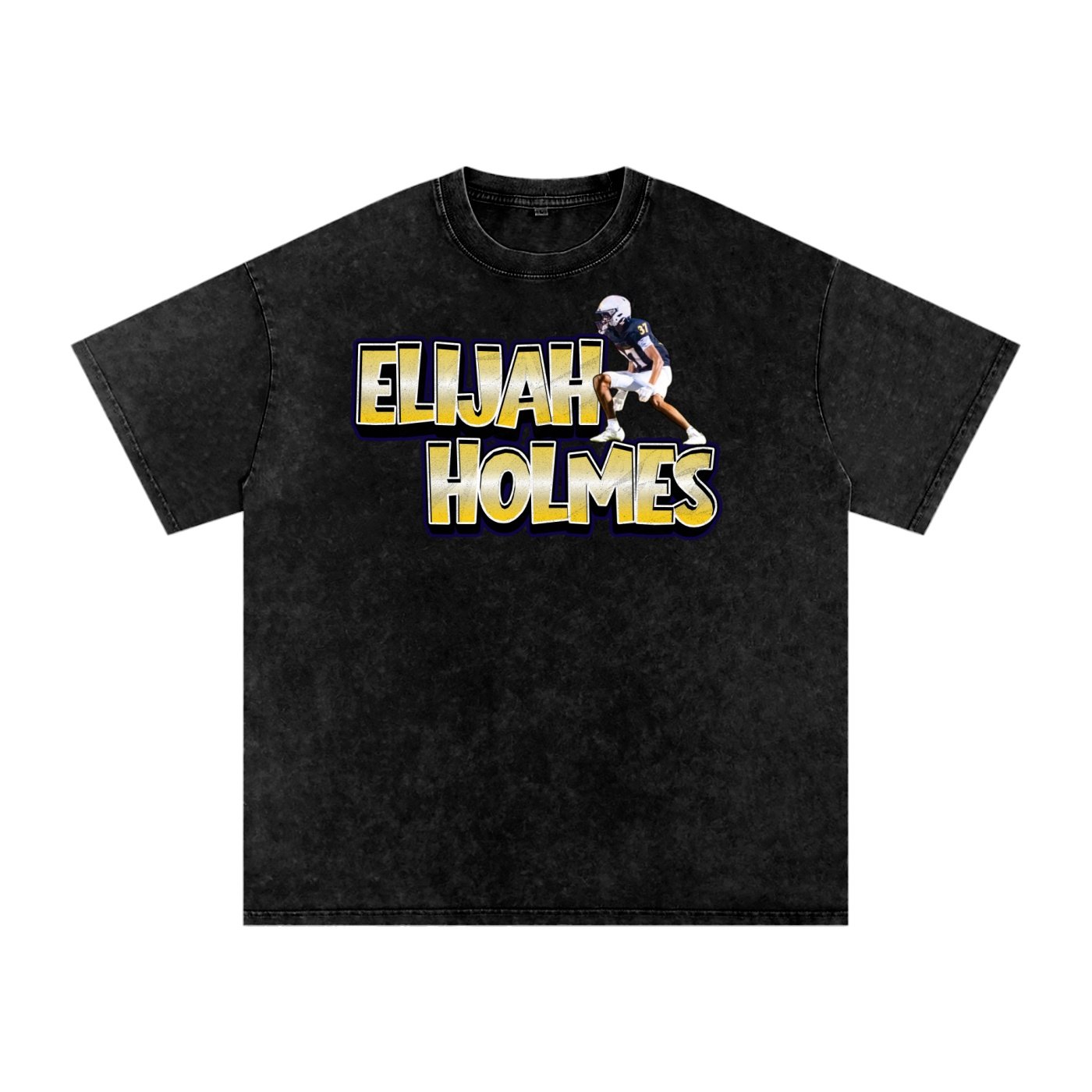 Elijah holmes Snow Washed Oversized TEE - Image 1