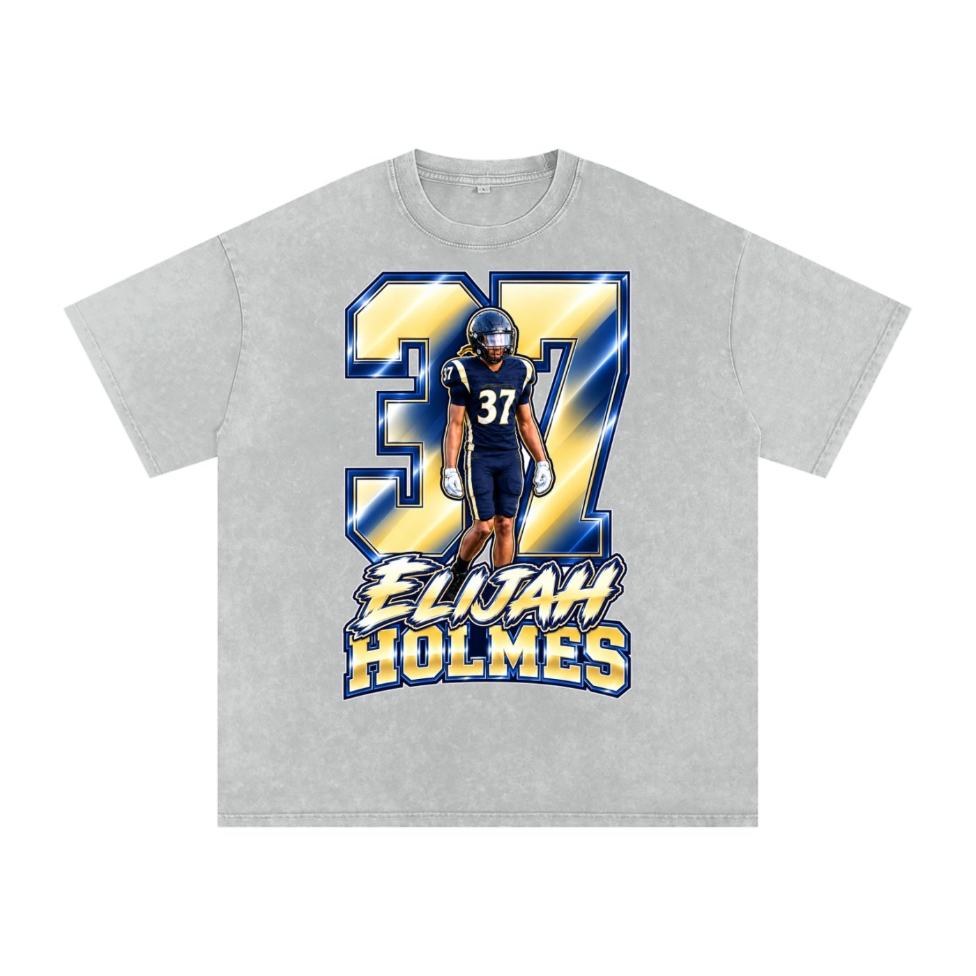 Elijah holmes Snow Washed Oversized TEE - Image 3