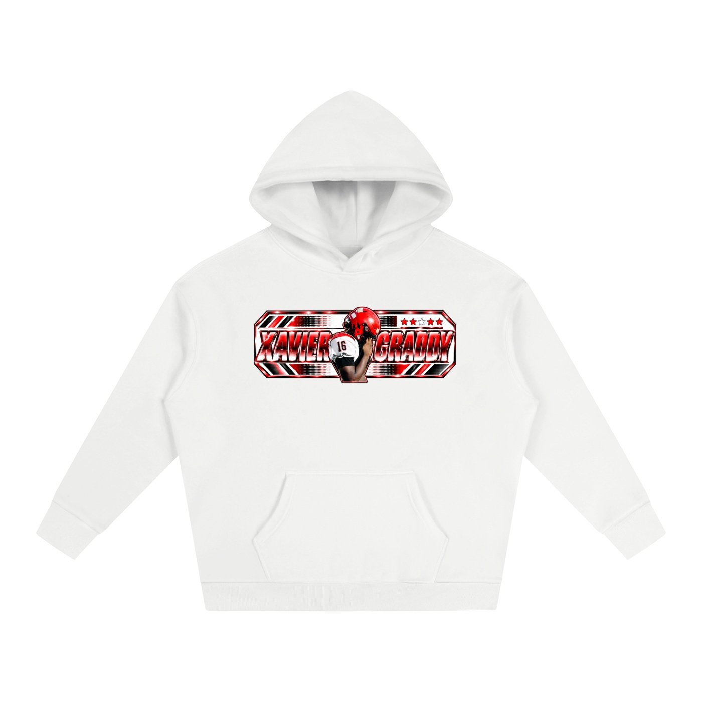 Xavier graddy  Oversize Fleeced Hoodie - Image 2