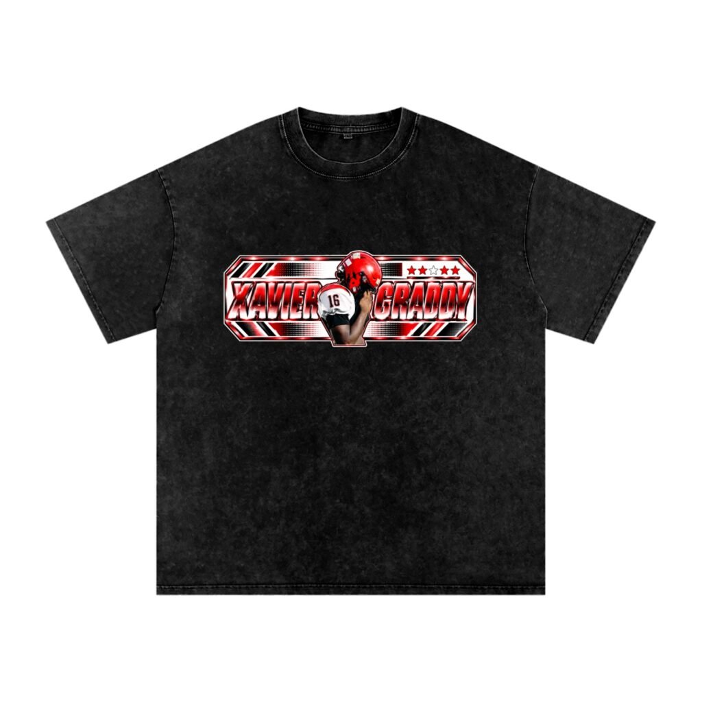 Xavier graddy Snow Washed Oversized TEE