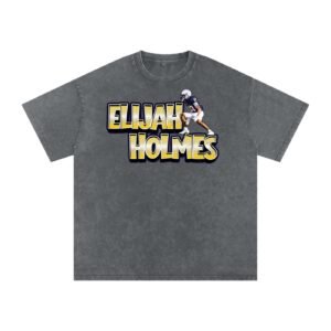 Elijah holmes Snow Washed Oversized TEE - Image 4