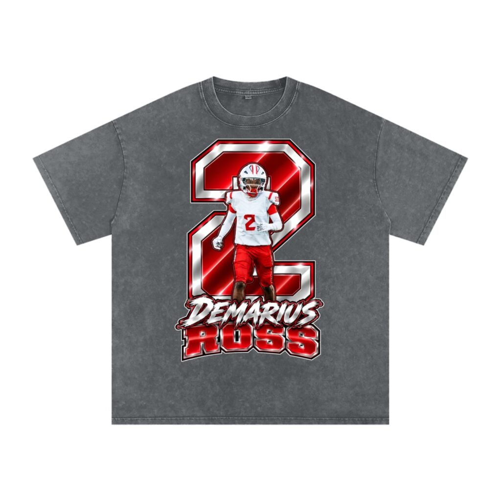 Demarius Ross Snow Washed Oversized TEE