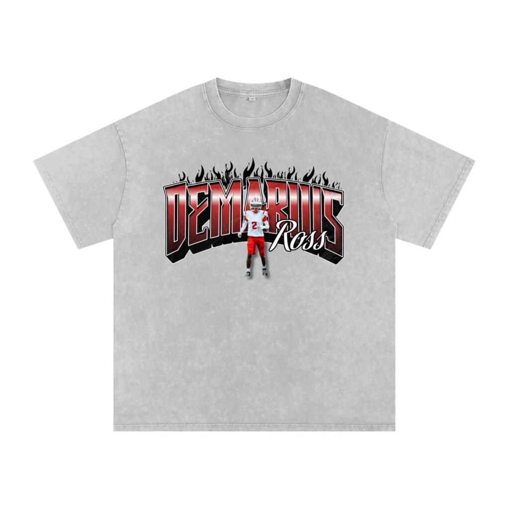 Demarius Ross Snow Washed Oversized TEE