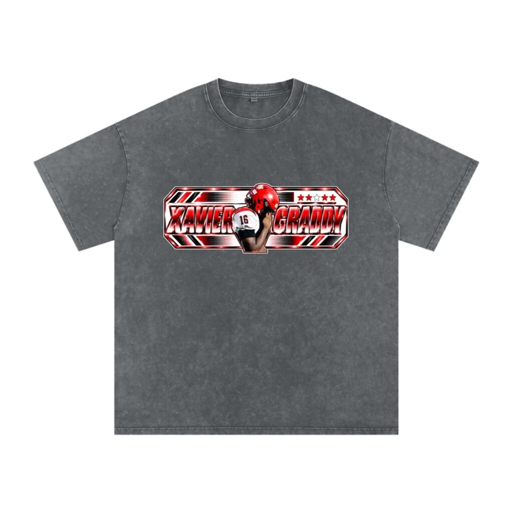 Xavier graddy Snow Washed Oversized TEE