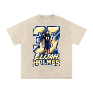 Elijah holmes Snow Washed Oversized TEE - Image 2