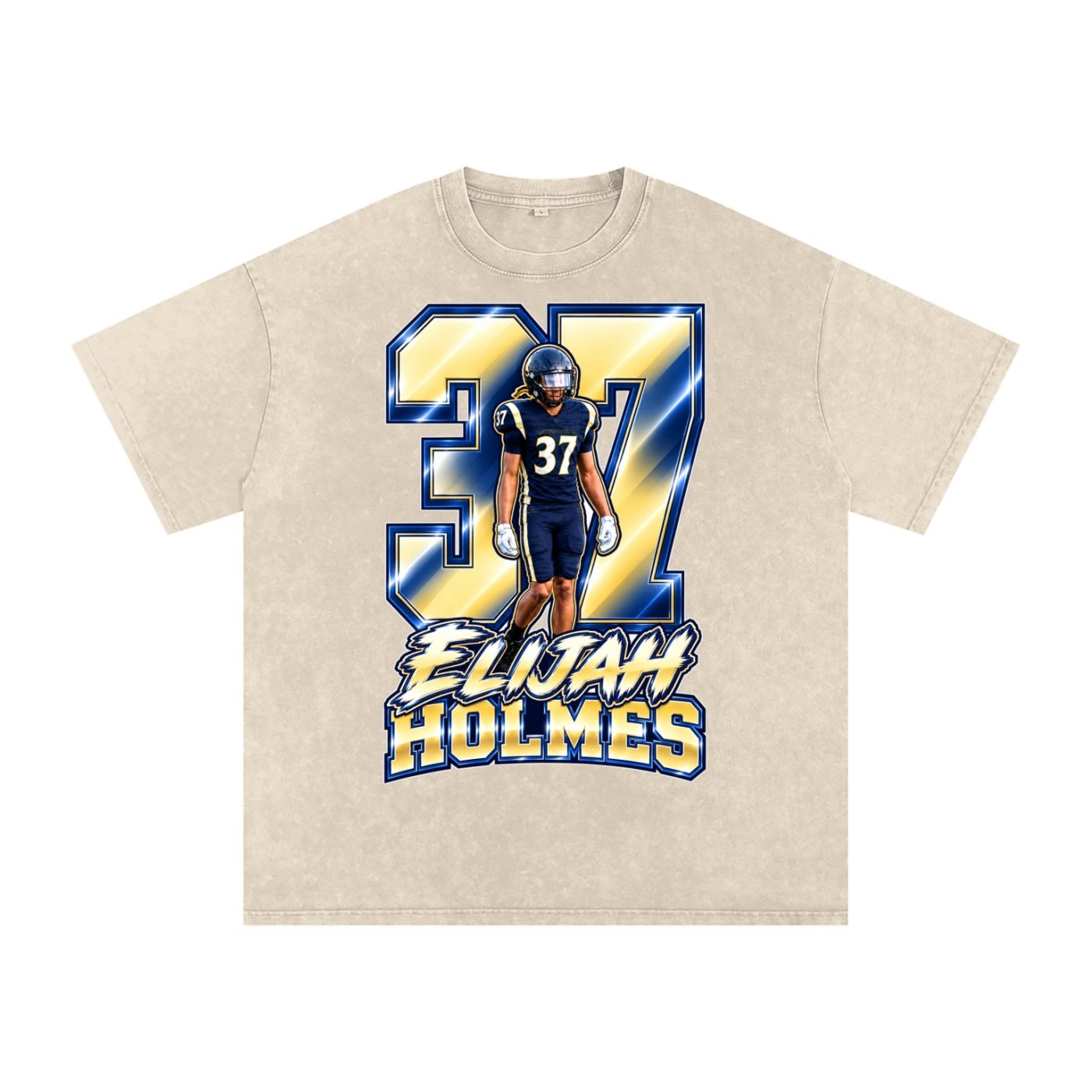 Elijah holmes Snow Washed Oversized TEE - Image 2