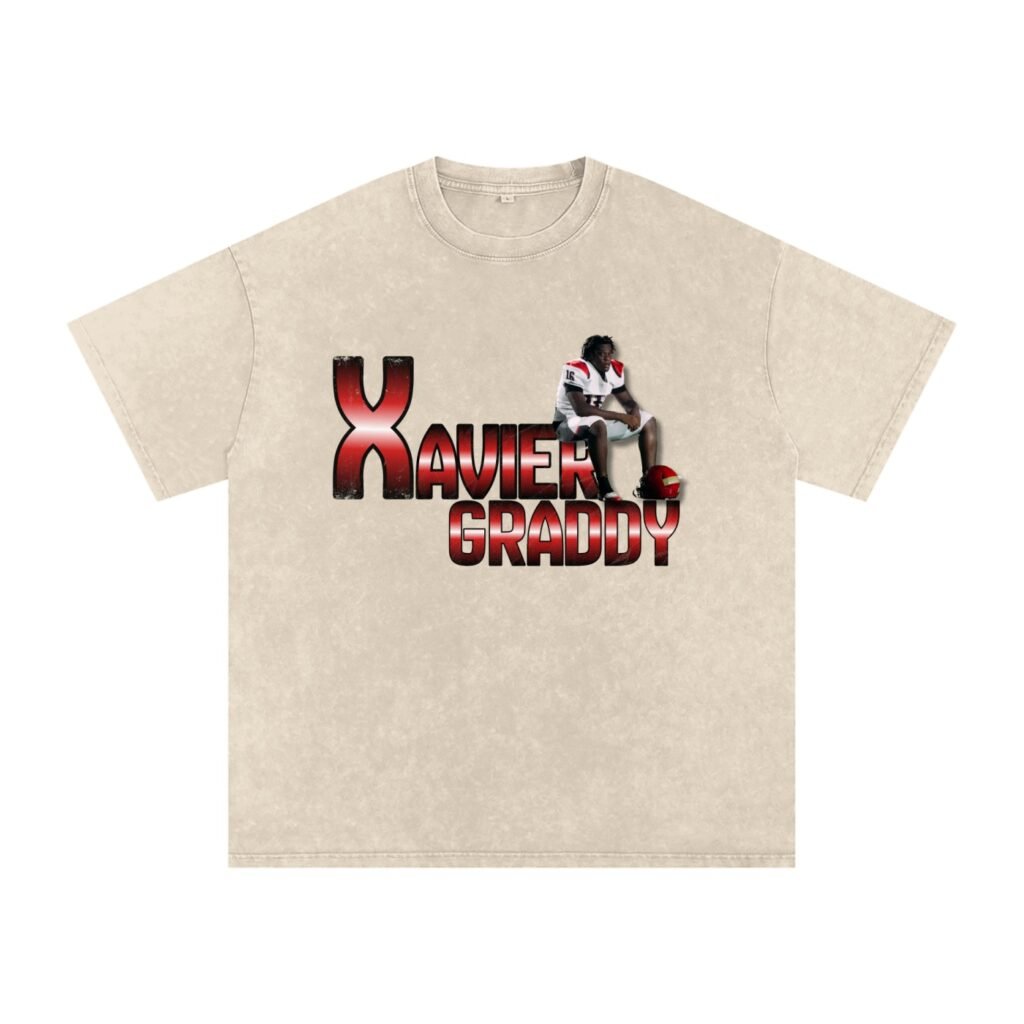 Xavier graddy Snow Washed Oversized TEE