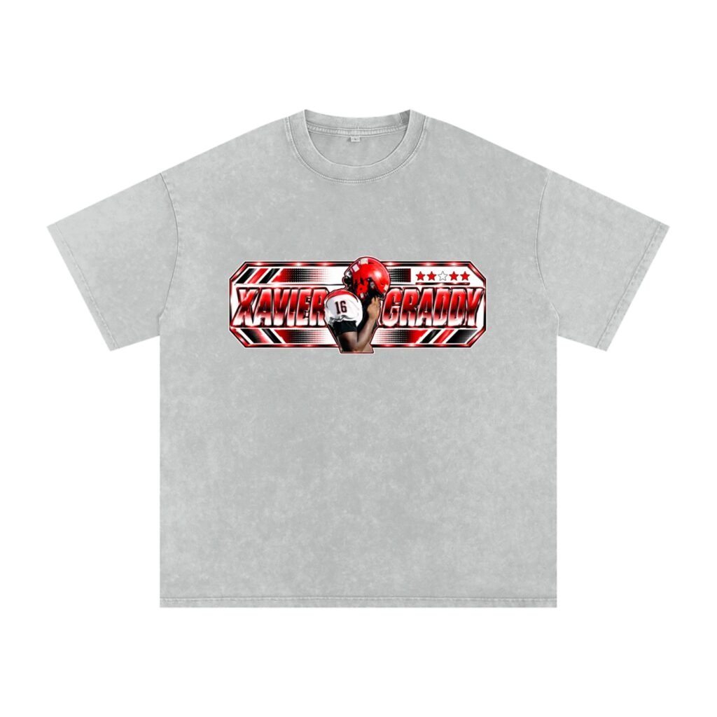 Xavier graddy Snow Washed Oversized TEE