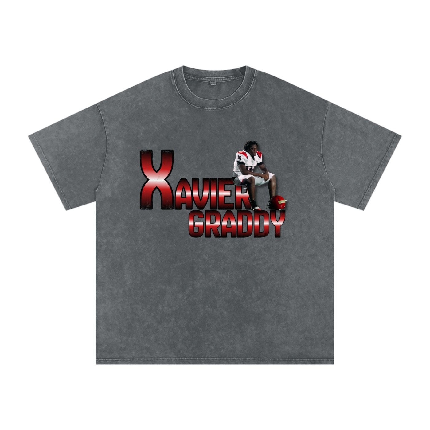 Xavier graddy Snow Washed Oversized TEE - Image 4