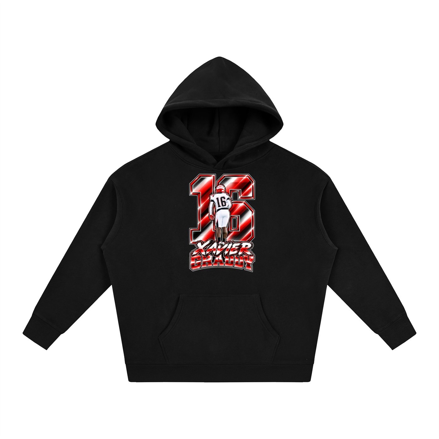 Xavier graddy  Oversize Fleeced Hoodie - Image 1