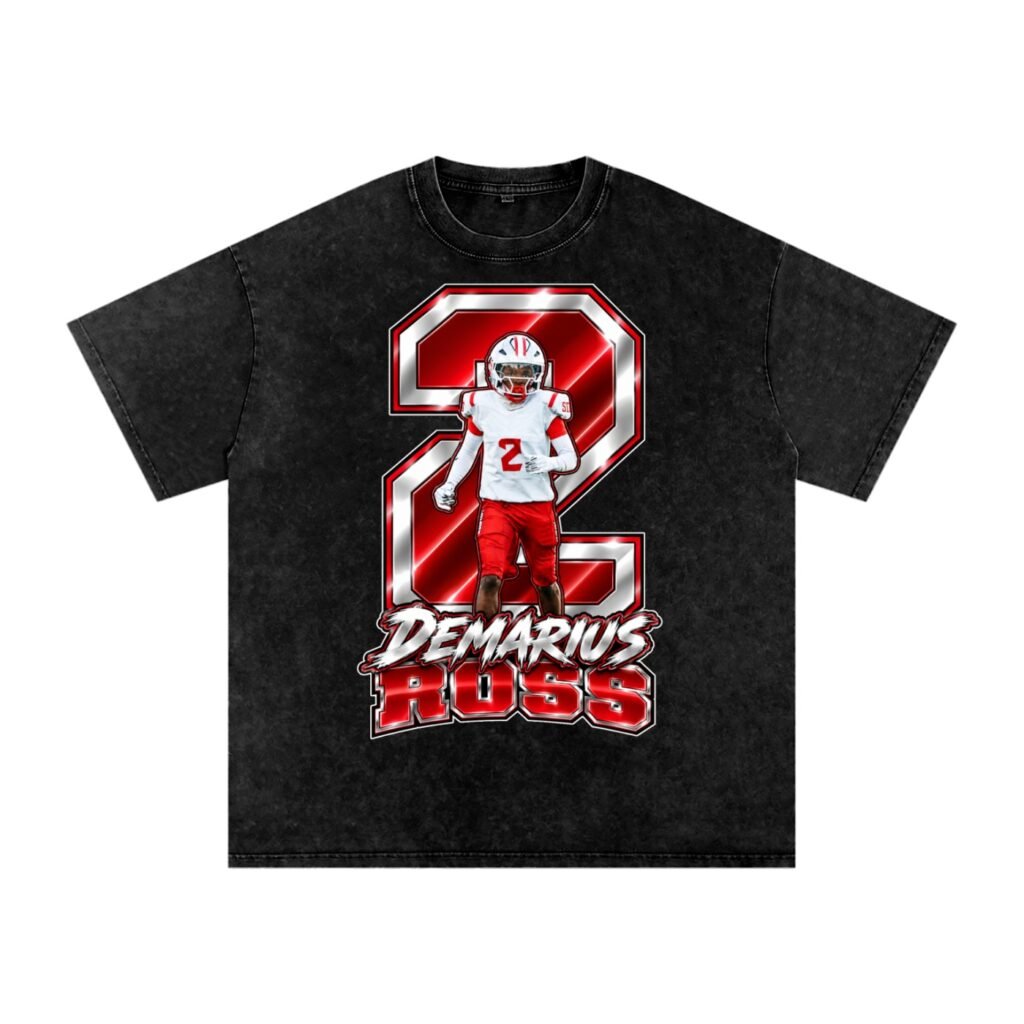 Demarius Ross Snow Washed Oversized TEE