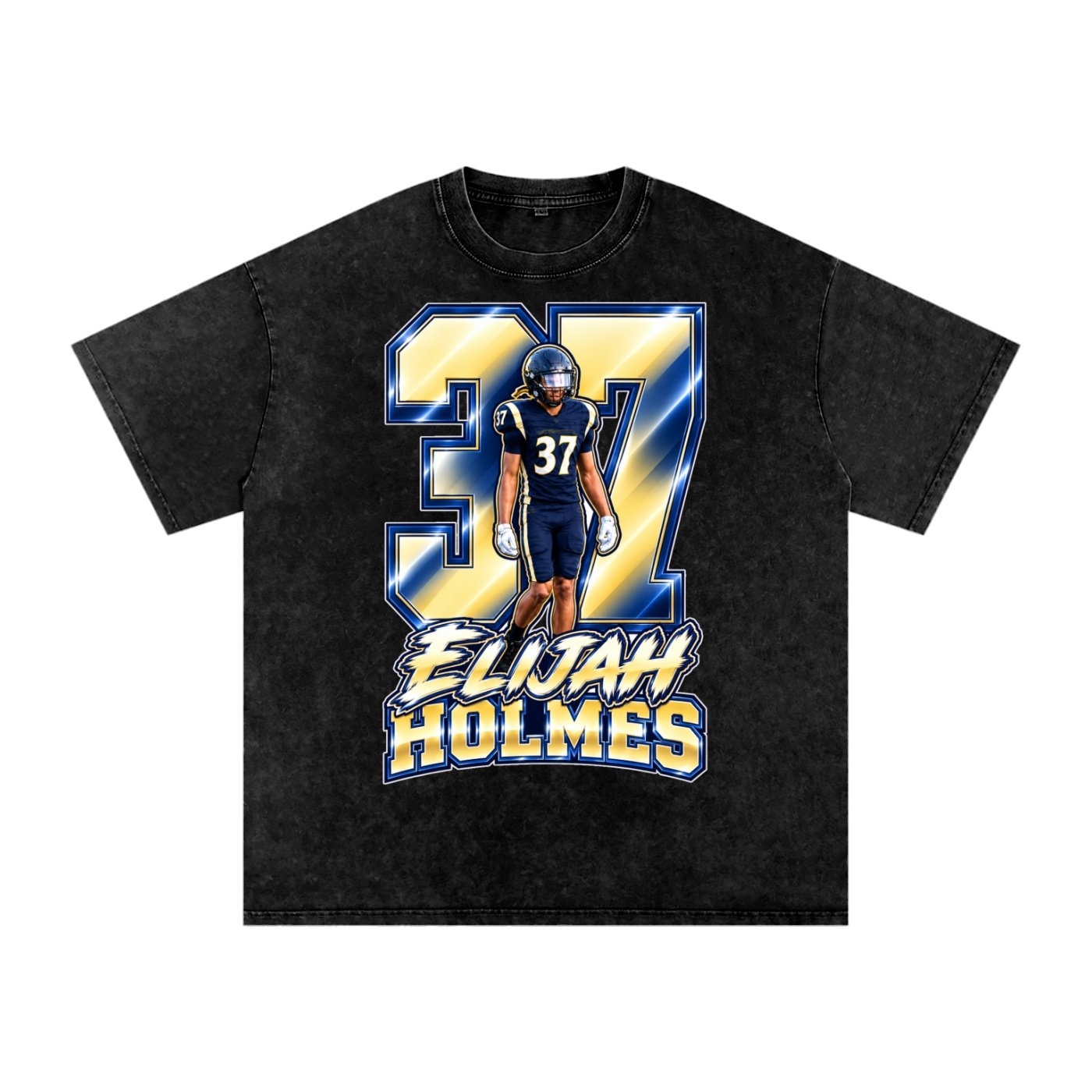 Elijah holmes Snow Washed Oversized TEE - Image 1