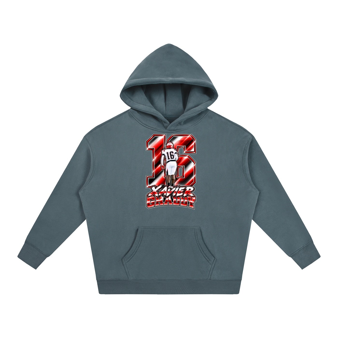 Xavier graddy  Oversize Fleeced Hoodie - Image 4