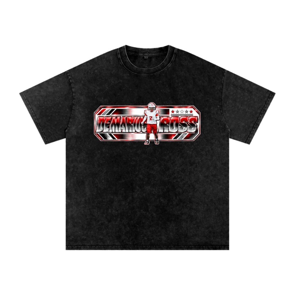 Demarius Ross Snow Washed Oversized TEE